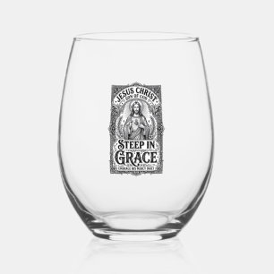 Jesus Thee Liefhebber Grafische T-shirt Christelij Wijnglas Zonder Voet