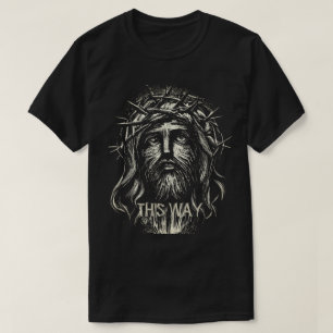 Jésus "This Way" Gras Graphic T-Shirt