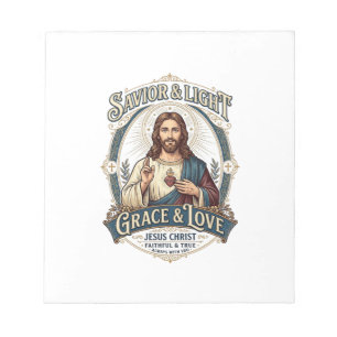 Jesus Thrift Store Vintage Jacht Grafische T-shirt Notitieblok
