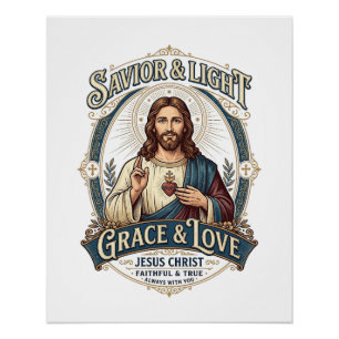 Jesus Thrift Store Vintage Jacht Grafische T-shirt Perfect Poster