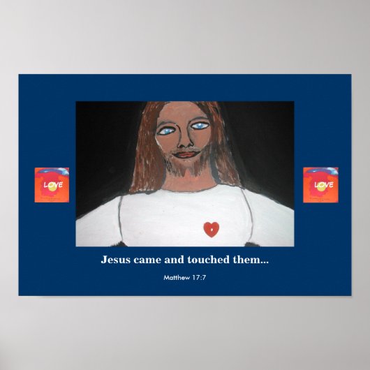 JESUS TOUCHTE HEN POSTER (Voorkant)