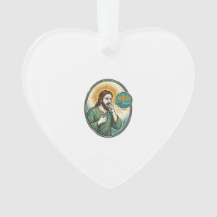 Jésus toussant au milieu d'un message audio vocal