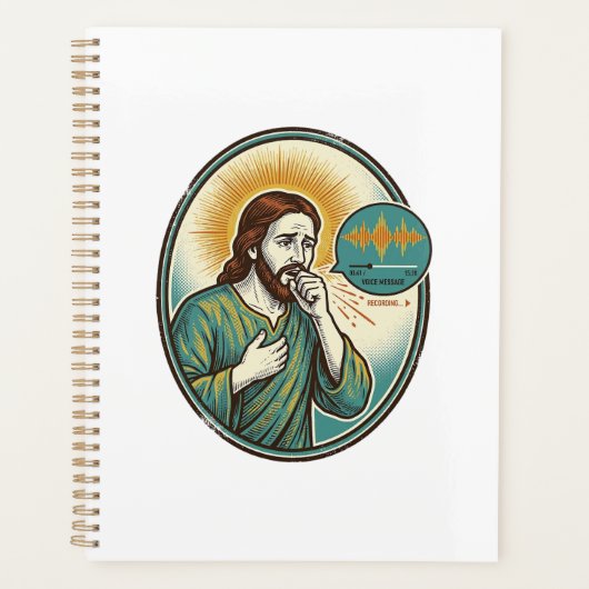 Jésus tousse au milieu d'un message audio vocal Te (Devant)
