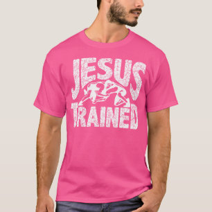 Jesus trainde worstelaar worstelen Christelijk T-shirt