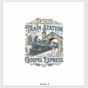 Jesus Treinstation Gospel Express Jesus Treinstati Sticker