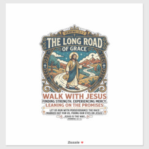Jesus Trucker Long Haul T-Shirt Inspirerend Gemaak Sticker