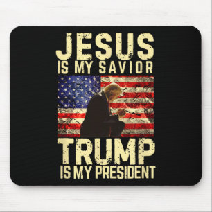Jesus Trump T-shirt - Jezus is mijn Heer Heiland T Muismat