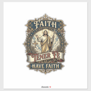 Jesus tweetalige multiculturele gezinnen shirt gel sticker