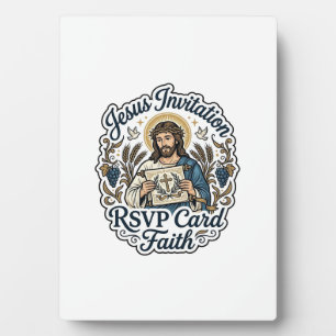 Jesus Uitnodiging RSVP Kaart Geloof Jesus Uitnodig Fotoplaat