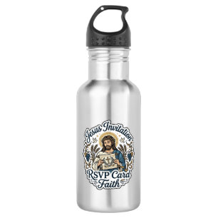 Jesus Uitnodiging RSVP Kaart Geloof Jezus Uitnodig Waterfles