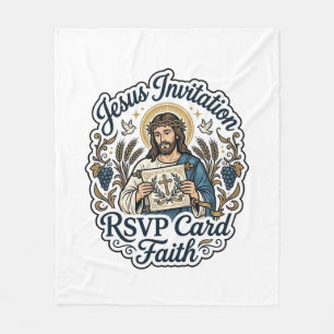 Jesus Uitnodiging RSVP Kaart Geloven Jezus Uitnodi Fleece Deken