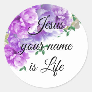 Jesus Uw Naam is Leven Ronde Sticker
