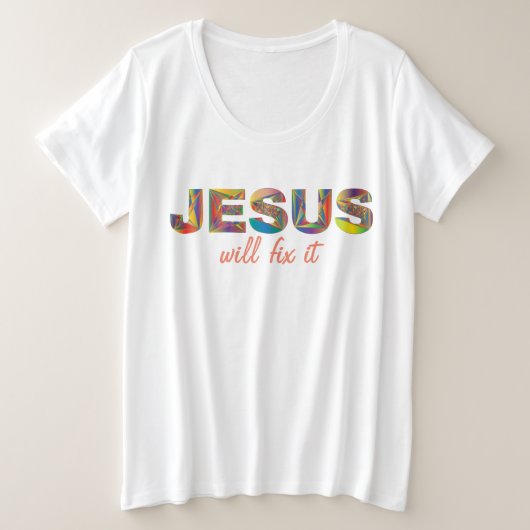 Jésus Va Le Corriger Plus Gros T-shirt (Design devant)