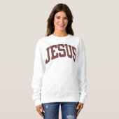JESUS Varsity Print Basic Crewneck Sweatshirt (Voorkant volledig)