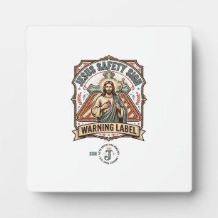 Jesus Veiligheidsbord Waarschuwingslabel Jezus Vei Fotoplaat