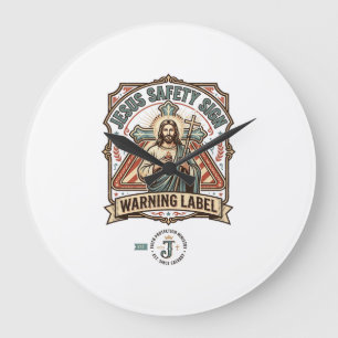 Jesus Veiligheidsbord Waarschuwingslabel Jezus Vei Grote Klok