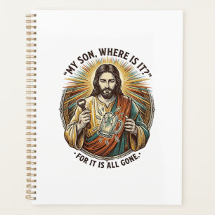 Jésus Verre à Bière Vide Cassé Barman Boit Humour