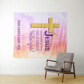 JESUS VERVINGDE ONS CHRISTELIJK PAASFEES WANDKLEED (In Situ (horizontaal))