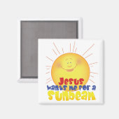 Jésus veut que j'aie un aimant de rayon de soleil (Recto/Verso)