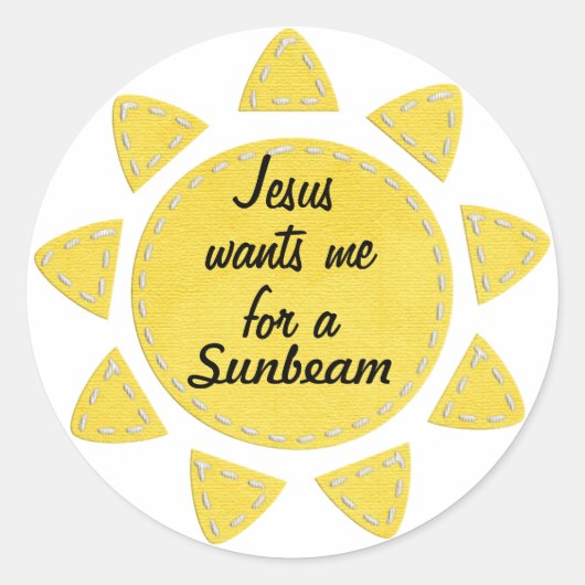 "Jésus Veut Que Je Fasse Un Feu De Soleil" Sticker (Devant)