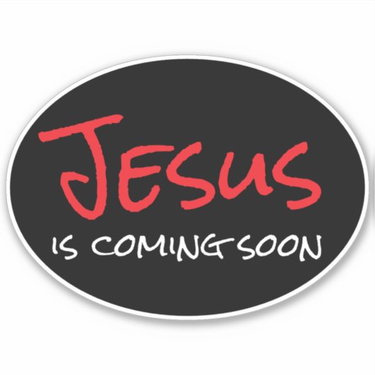 Jésus Vient Bientôt Sticker En Vinyle Coupé Sur Me (Devant)