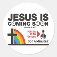 Jésus Vient Bientôt Stickers ronds 20 par feuille