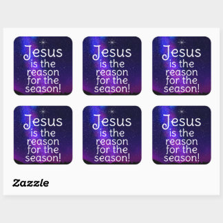 Jesus Vierkante Sticker