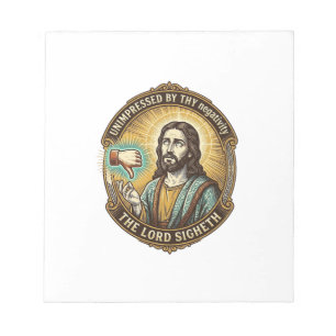 Jesus Vind-ik-niet-knop Sociale Media Hater Troll Notitieblok