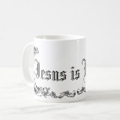 Jésus vintage est seigneur Mug (Devant gauche)