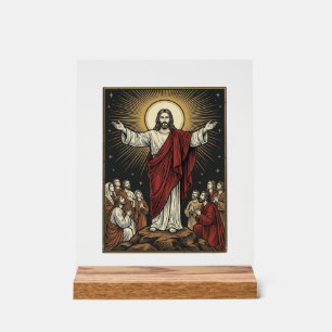 Jésus vintage gloire radieuse gravure chrétienne D