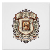 Jesus Vintage Postzegel Jezus Vintage Postzegel
