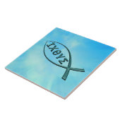 Jesus Vis - Christelijke Vis Tegeltje (Zijkant)