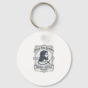 Jesus Vis Symbool Minimaal Ichthys Jezus Vis Minim Sleutelhanger