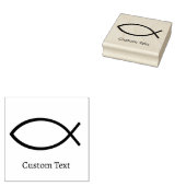 Jesus Vis Symbool Rubberstempel (Gestempeld)