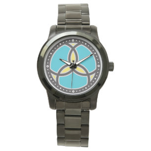 Jesus Vis Trinity Gebrandschilderd Logo Horloge