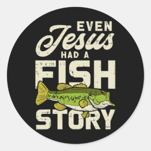 Jesus Vis Verhaal Visser God Christus Vissen Chri Ronde Sticker