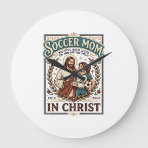 Jesus Volleybal Softbal Voetbal Vintage T-shirt Ch Grote Klok