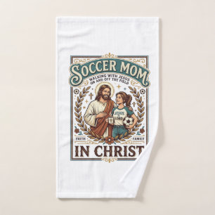 Jesus Volleybal Softbal Voetbal Vintage T-shirt Ch Handdoek