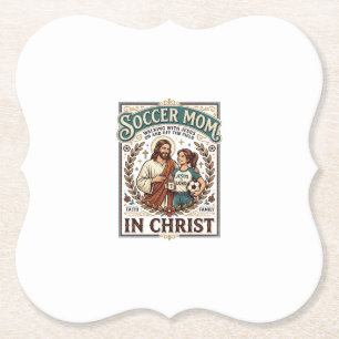 Jesus Volleybal Softbal Voetbal Vintage T-shirt Ch Kartonnen Onderzetters