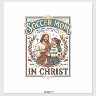Jesus Volleybal Softbal Voetbal Vintage T-shirt Ch Sticker