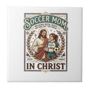 Jesus Volleybal Softbal Voetbal Vintage T-shirt Ch Tegeltje