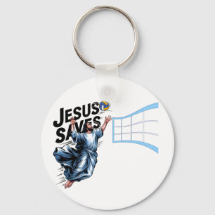 Jesus Volleyball redt Christelijk geloof Sleutelhanger