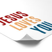 Jésus vous aime art mural chrétien (Coin)