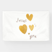 Jésus vous aime Bannière Signer moderne (Horizontal)