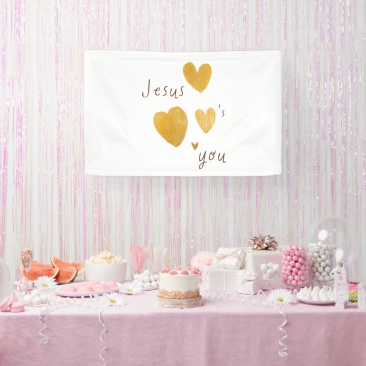 Jésus vous aime Bannière Signer moderne (Fête)