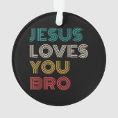 Jésus Vous Aime Bro, Drôle Foi Chrétienne Rétro (dos)