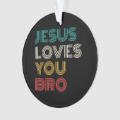 Jésus Vous Aime Bro, Drôle Foi Chrétienne Rétro (devant)