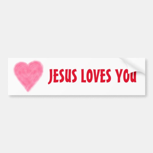 JESUS VOUS AIME Bumper Sticker (Devant)