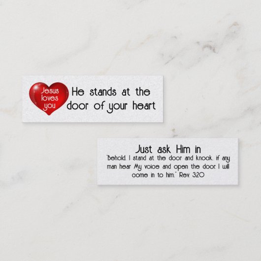 Jésus vous aime Carte (Devant / Derrière)