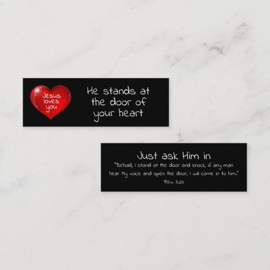 Jésus vous aime Carte (Devant / Derrière)